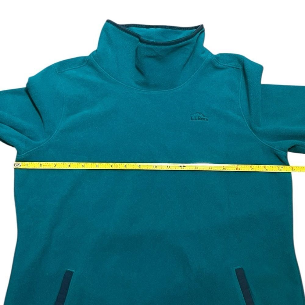 LL Bean Women’s Teal Fleece Pullover, Size M - Picture 6 of 8